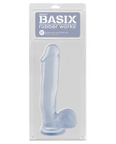 Basix Rubber Works 12" Dong w/Suction Cup - Clear
